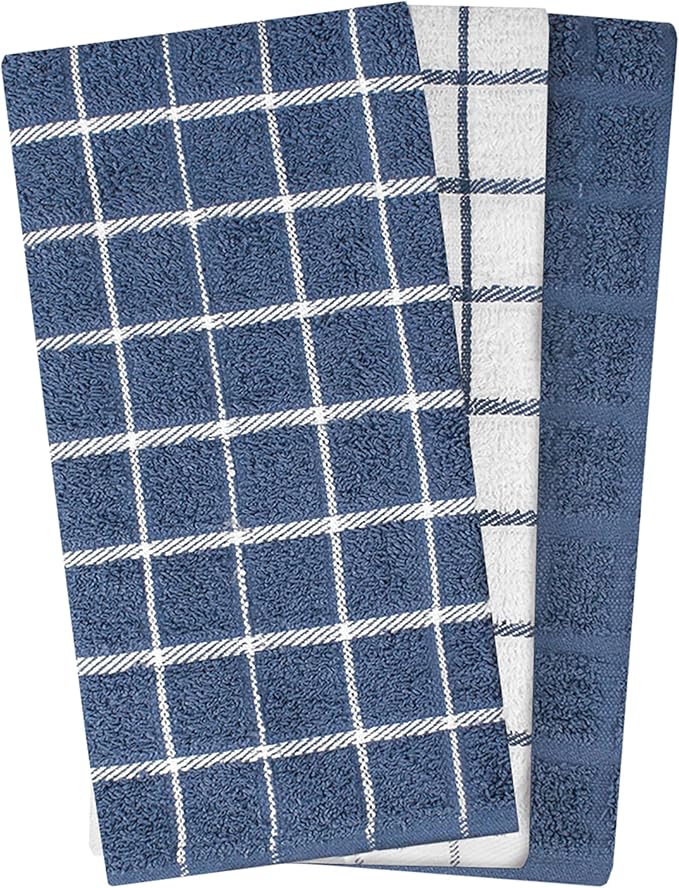 Ritz Premium 100% Cotton Terry Check Kitchen Dish Towels