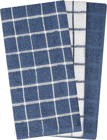 Ritz Premium 100% Cotton Terry Check Kitchen Dish Towels