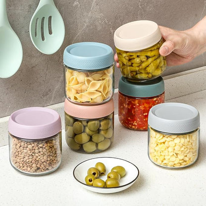 NETANY 6-pack 10oz Glass jars