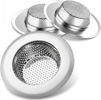 Helect 3-Pack Kitchen Sink Strainer, Stainless Steel Drain Filter