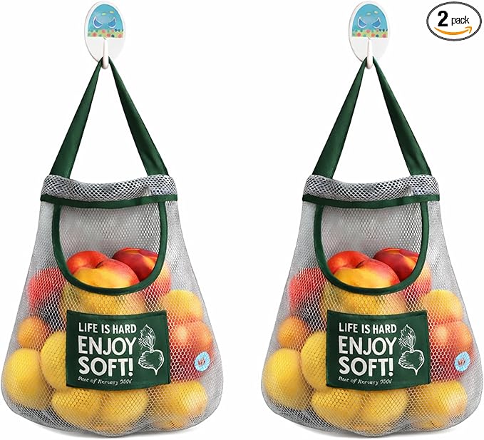Durable Reusable Hanging Storage Mesh Bags