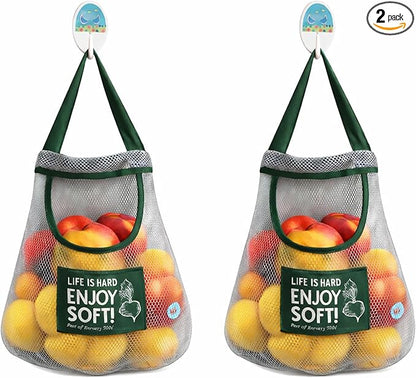 Durable Reusable Hanging Storage Mesh Bags