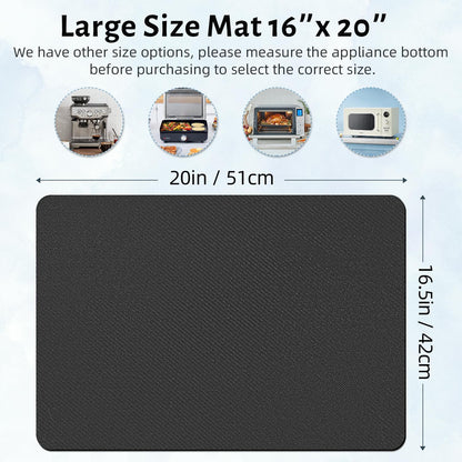 LOPNUR 14"x10" Small Appliance Slider, Appliance Sliders for Kitchen Appliances, 360° Rotating Sliding Tray for Coffee Maker, Heat Resistant Mat Cut to Fit Stand Mixer Air Fryer Microwave, Gray