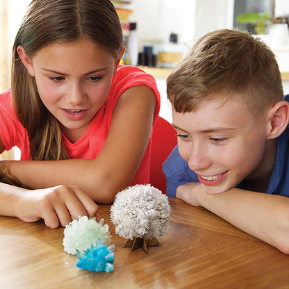 4M: KidzLabs - Crystal Science Kit - Grow 3 Unique Shaped Crystals, DIY STEM Craft, Mix Compounds & Observe Growth, Geology-Chemistry-Science, Kid 10+