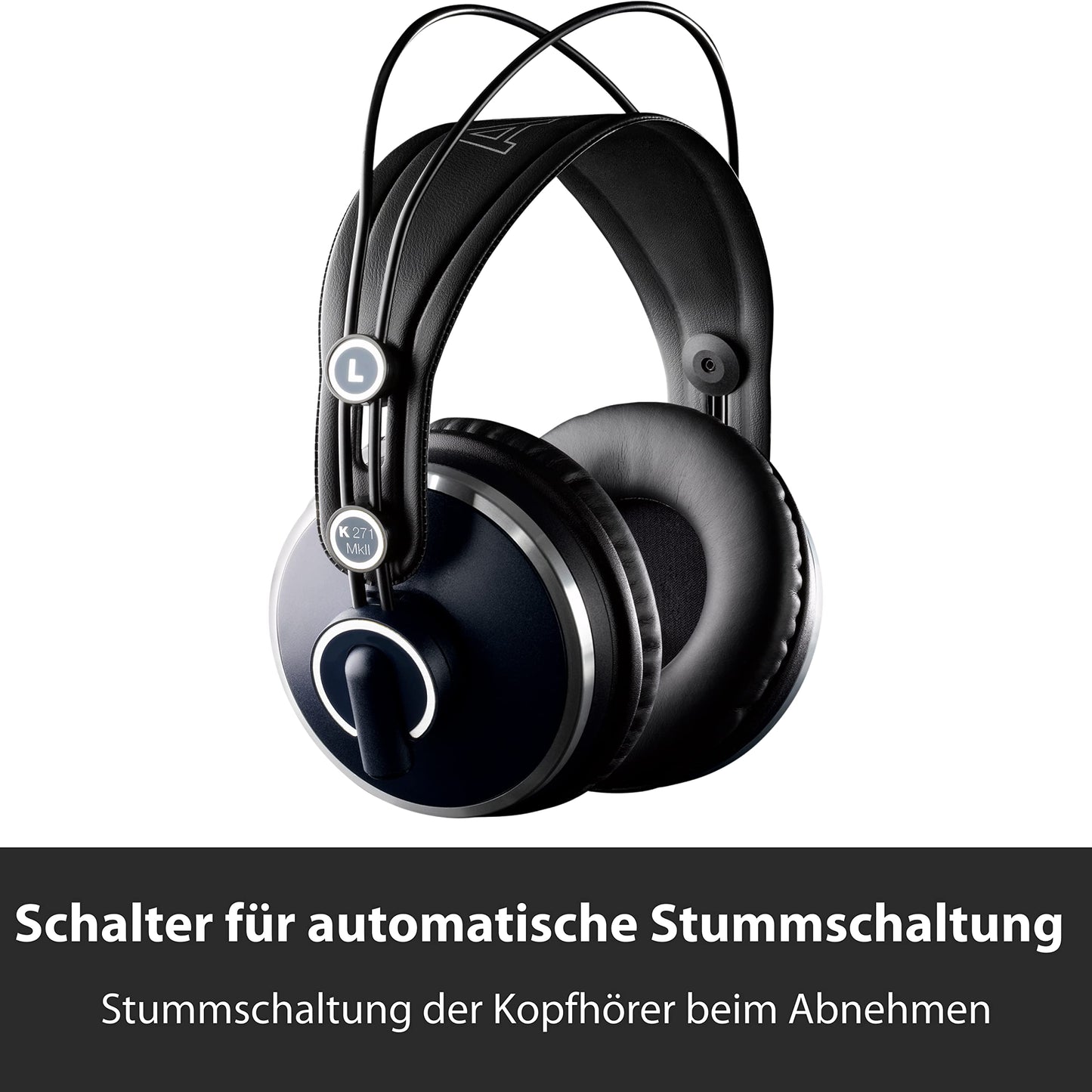 AKG Pro Audio K271 MKII Over-Ear, Closed-Back, Professional Studio Headphones, Black (2470X00190)