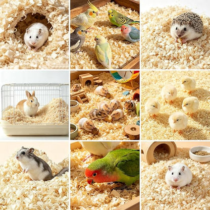 hamster wood shaving bedding,wood shavings for bird bedding,natural aspen shavings,low-dust nesting material,for cages,nest boxes,for parrots hedgehog reptile chinchilla small animal bedding & litter