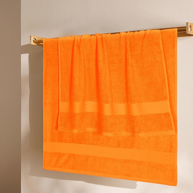 GLAMBURG Premium Cotton 4 Pack Bath Towel Set