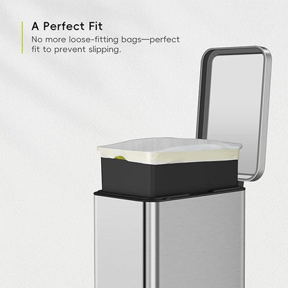 EKO 1.6 Gallon / 3-6 Liter, Extra-Strong Unscented Garbage Bags, Easy-Dispense