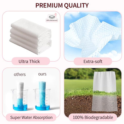 Soft Dry Wipe 10 Pack, Face Tissues, Lint Free Facial Cleansing Towels