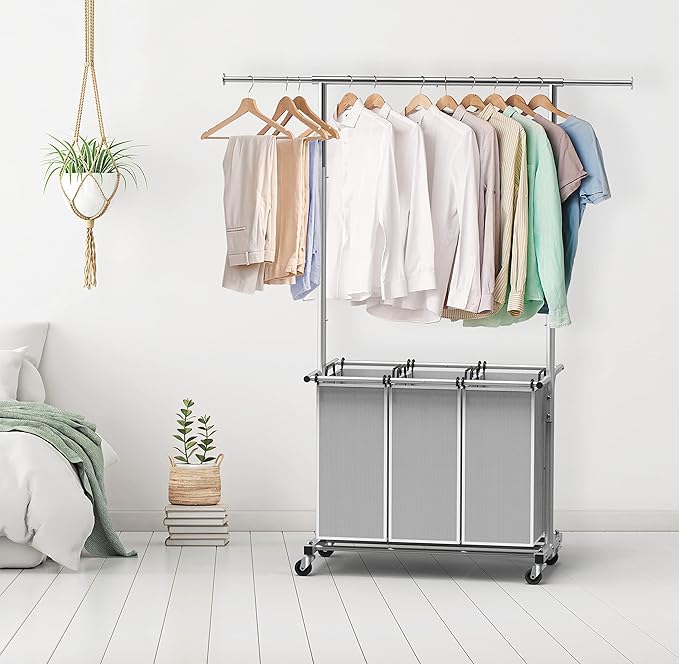Simple Houseware 3 Bags Laundry Sorter