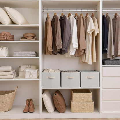 StorageWorks Storage Baskets for Shelves, Fabric Storage Bins, Closet
