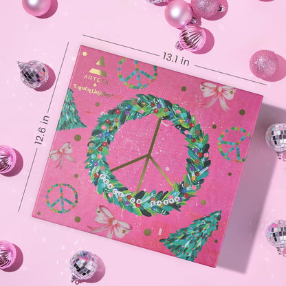 ARTEZA Craft Advent Calendar, 24-Day DIY Art Kit with Supplies & Projects, Curated by Lauren Quigley, Holiday Gift for Adults, Crafters & Artists