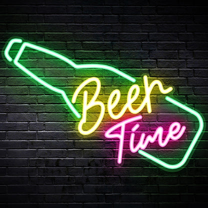 Kavaas Its 5 O'clock Somewhere Neon Sign, Neon Bar Signs for Home Bar Decor, Man Cave Pub Party - Best Gifts for Husband, Father, Birthday, Christmas
