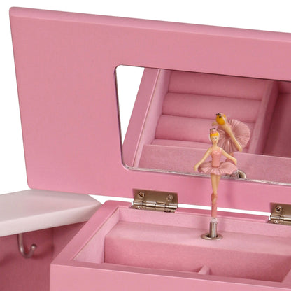 Mele and Co Elise Girls Wooden Musical Ballerina Jewelry Box