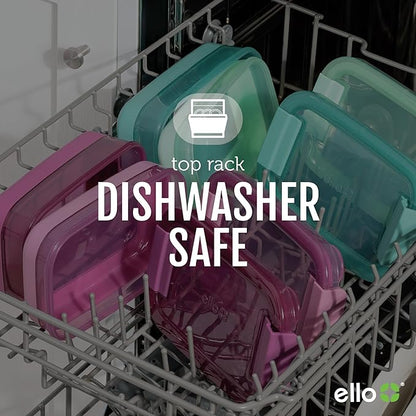 Ello 2-Pack Bento Box Lunch Stack Plastic Food Storage Container | Leak-Proof