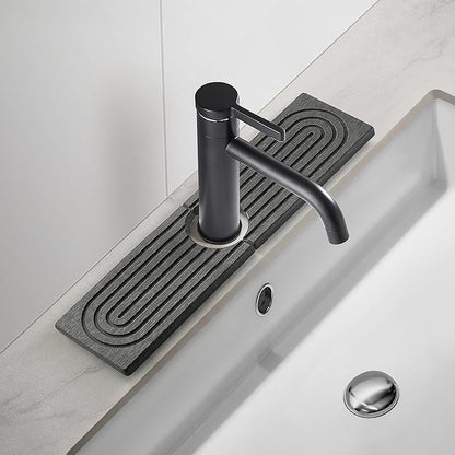 Faucet Mat for Kitchen Sink, Diatomite Fast Drying Stone Sink Tray, Super