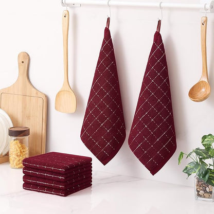 Homaxy 100% Cotton Terry Kitchen Dish Cloths, Ultra Soft and Absorbent Dish