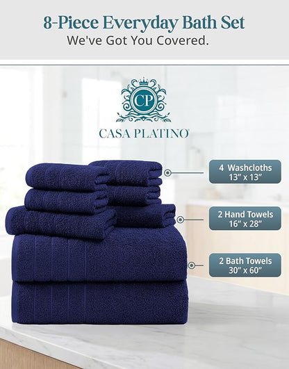 Casa Platino 100% Cotton Bath Towels