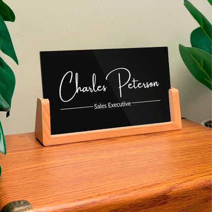 Personalized Business Gift Desk Name Plate - Office Gift for Coworker, Boss, or Manager Custom LED Name Plate Office Decor for Women or Men, Valentines Day