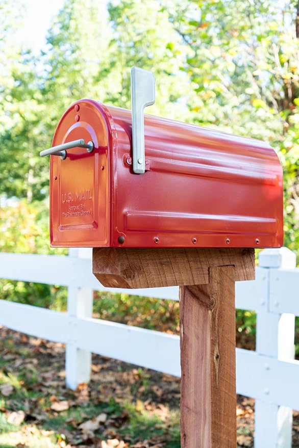 Architectural Mailboxes DPK000AM Drive-in Post, No Size, Aromatic Cedar | Naturally weather-resistant post with a no-dig ground spike and a classic grain finish that ages gracefully outdoors.