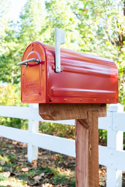 Architectural Mailboxes DPK000AM Drive-in Post, No Size, Aromatic Cedar | Naturally weather-resistant post with a no-dig ground spike and a classic grain finish that ages gracefully outdoors.