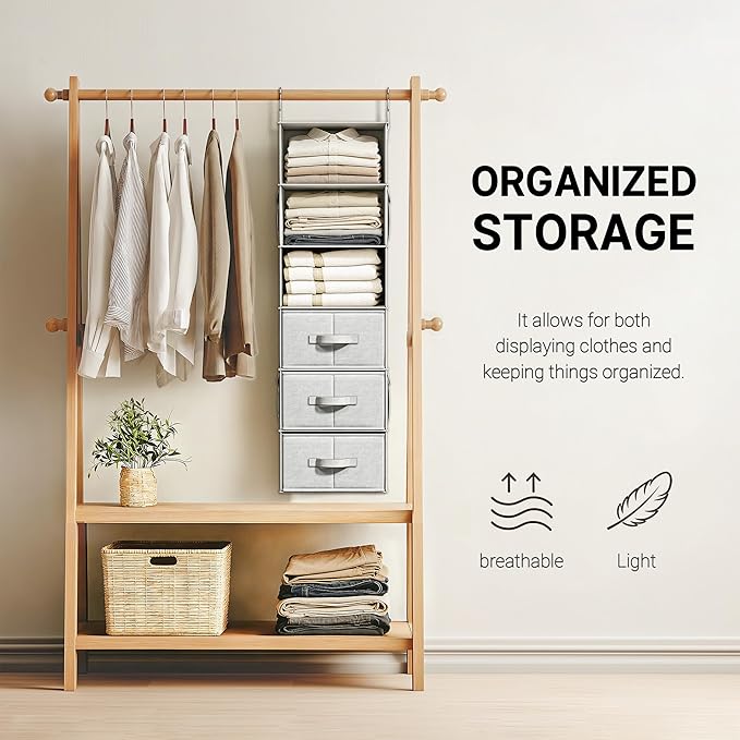 6-Shelf Hanging Closet Organizer