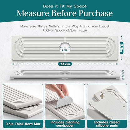 Large Faucet Mat for Kitchen Sink