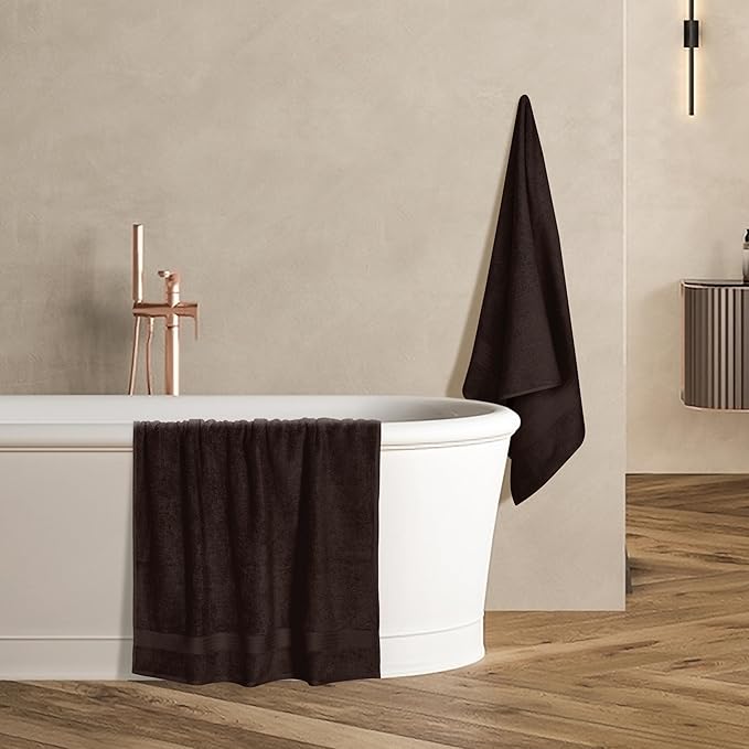 GLAMBURG Premium Cotton 4 Pack Bath Towel Set