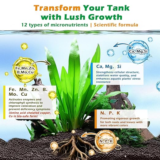 HC035 All-in-One Liquid Aquarium Plant Fertilizer - with Essential Micro & Macro Nutrients for Freshwater Planted Tanks, 150ml/500ml/1000ml (500mL)