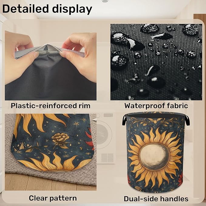 Gothic Sun Large Clothes Hamper Bag