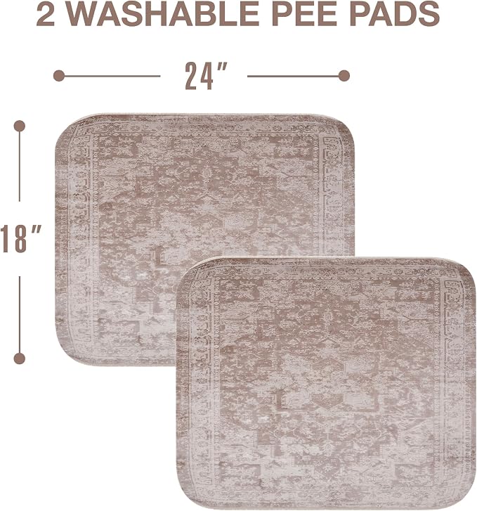 PUPIBOO Washable Pee Pads for Dogs and Cats - Super Absorbent Reusable Puppy Training Pads - 100% Waterproof, Leak-Proof & Non-Slip Whelping Pads for Pet Housebreaking