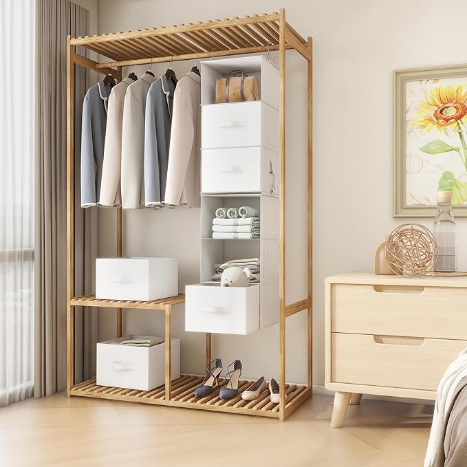 Twira 6-Shelf Hanging Closet Organizer, 2 Separable 3-Shelf Hanging Shelves