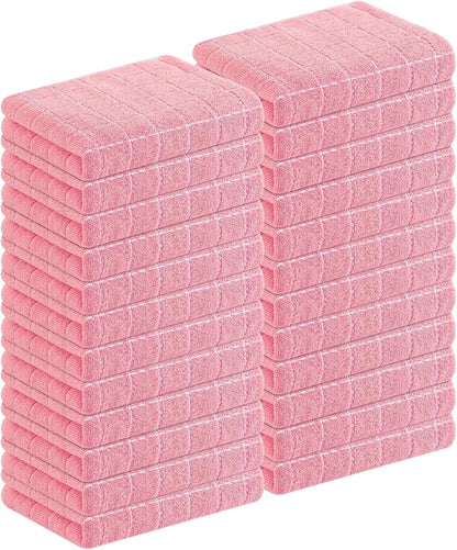 Homaxy 100% Cotton Terry Kitchen Towels, Checkered Designed, Soft and Super
