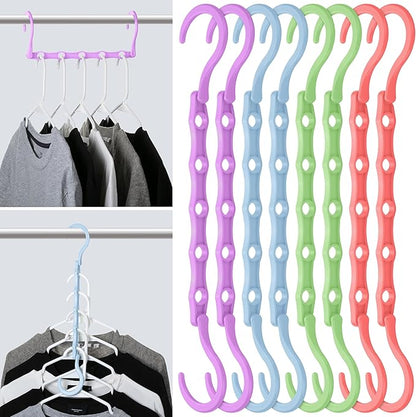 Mr. Pen- Space Saving Hangers for Clothes, Playful Pop Colors, Plastic Multi