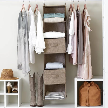 Household Essentials 6 Shelf Hanging Closet Organizer, Hanging Closet Shelf