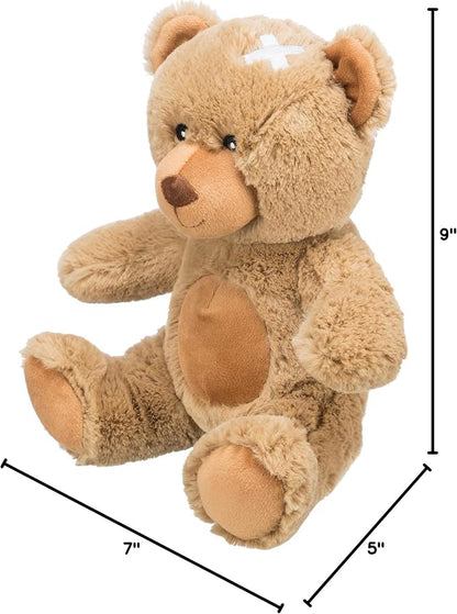 TRIXIE Be Eco Eddy The Teddy Plush Dog Toy for All Dogs, 9" Fun and Cuddly Squeaky Dog Toy, 98% Recycle Material
