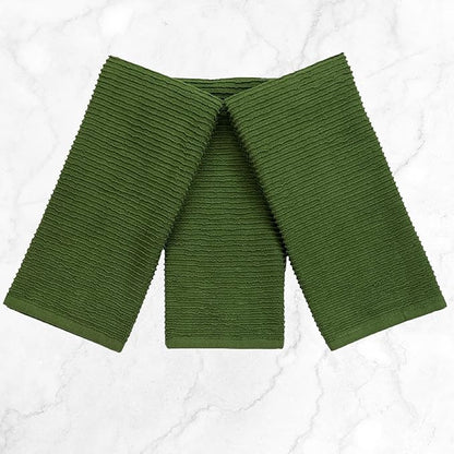 Serafina Home Avocado Forest Green Kitchen Hand Dish Towels: Oversized 28" x 18"