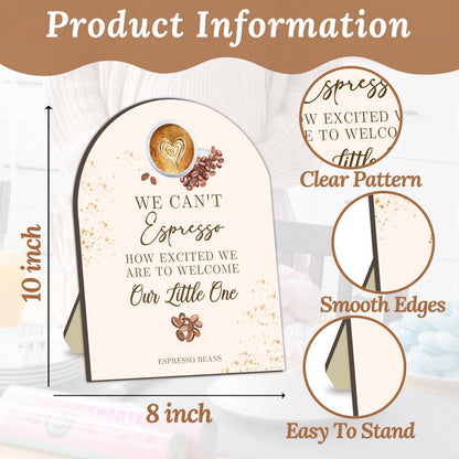 Coffee Bar Wooden Table Sign, Coffee Welcome Sign for Baby Shower, Caffeinated Drink Board for Babies Party, Baby Shower Table Signs, Espresso Bean Drinking Station Board, Babies Party Drink Signs