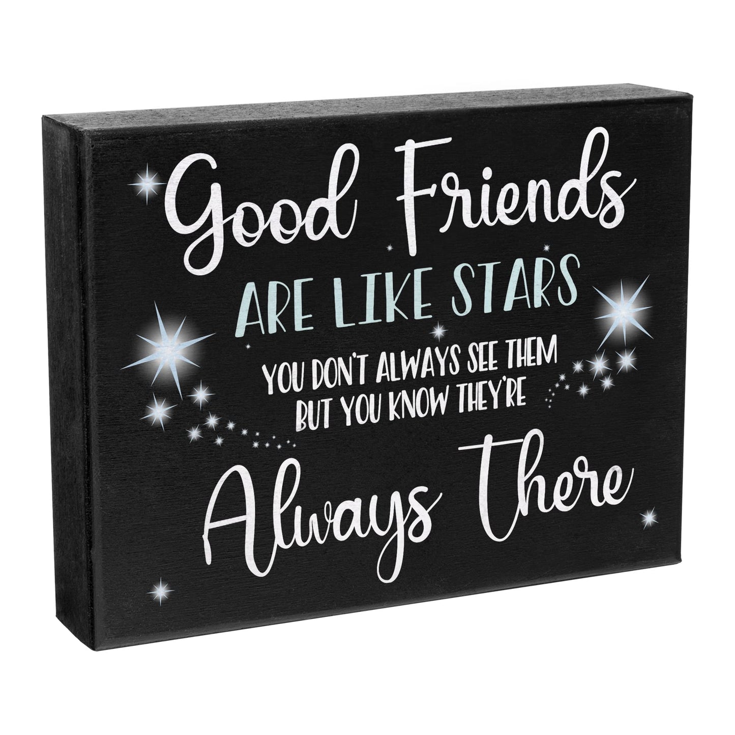 Good Friends Are Like Stars Wooden Sign Sentimental Gift for Best Friend, Rustic Wall Hanging Decor, Friendship Keepsake, American Made, Thoughtful Birthday