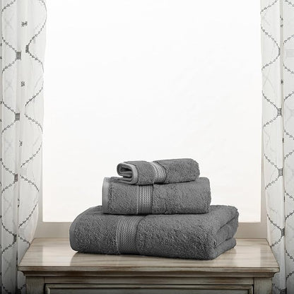 SUPERIOR Egyptian Cotton Pile 3 Piece Towel Set, Includes 1 Bath, 1 Hand