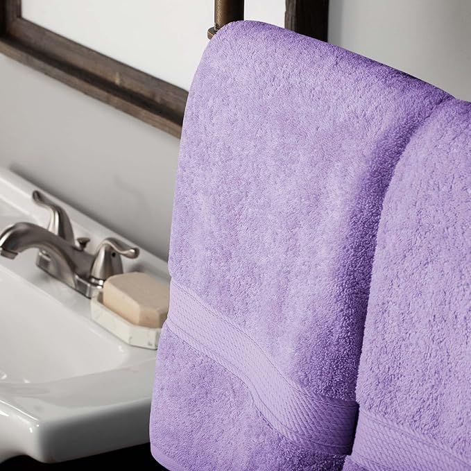 Superior Egyptian Cotton Solid Towel Set, Washcloths 13” x 13”, Hand Towels 20”