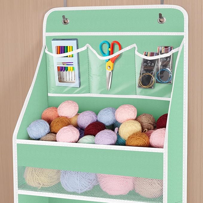 Univivi 6-Shelf Over Door Hanging Organizer Fabric Baby Door Storage
