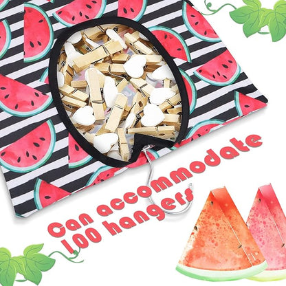 2 Pcs Watermelon Clothespin Bag