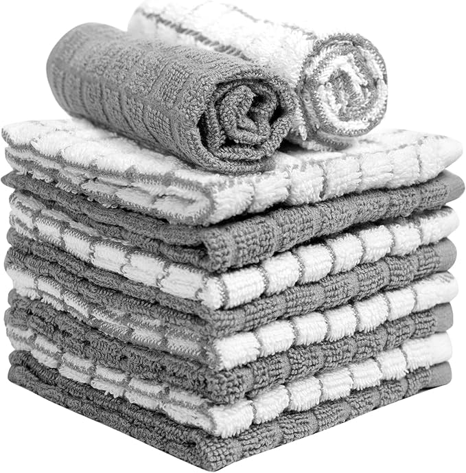 Bumble Dish Cloths | 12" x 12" | 100% Cotton Kitchen Towels | 405 GSM | Soft