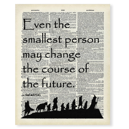 Canvas Wall Art, J.R.R. Tolkien Quote Poster, Dictionary Art Print, Inspirational Quote, lotr Gift, Classroom Office Home Wall Decor, Unframed Canvas Print 11"x14"