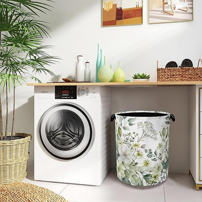 Flowers Plants HerbsLaundry Hamper, Dirty Clothes Laundry Basket