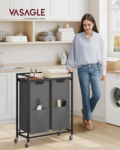 VASAGLE Laundry Sorter, 29 Gal. Laundry Hamper Basket