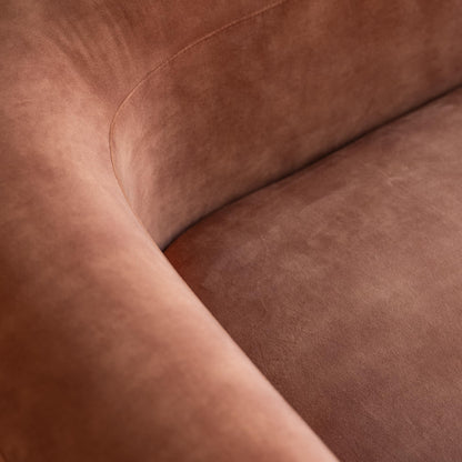 Acanva Luxury Modern Tight Curved Back Velvet Sofa, Minimalist Style Comfy Couch for Living Room Apartment, L-Shape Left Chaise, Tangerine