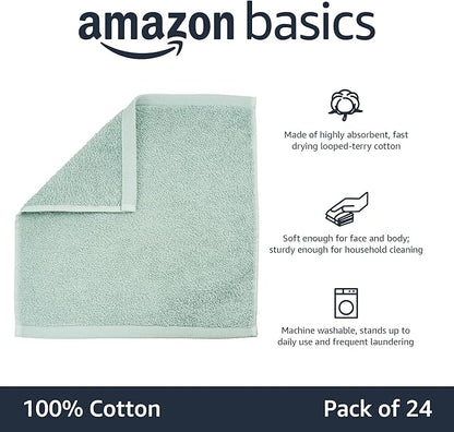 Amazon Basics Cotton Washcloths