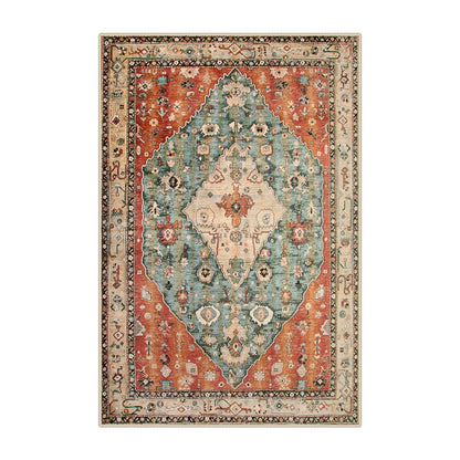 Lahome Felice Boho Tribal 2x3 Washable Small Rugs for Entryway Doormat Indoor Entrance, Throw Rugs with Rubber Backing, Bohemian Soft Non-Slip Bathroom Carpet for Bath Front Door Kitchen Floor